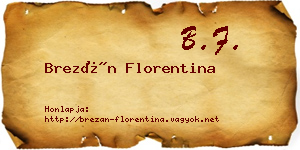 Brezán Florentina névjegykártya